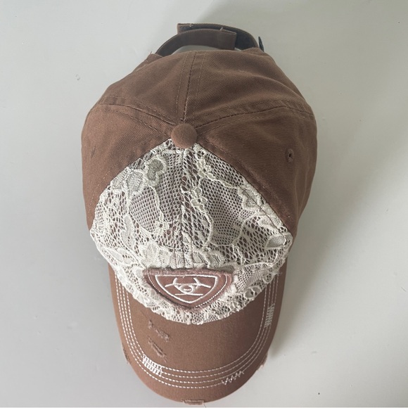 ARIAT Brown and Cream Lace Cap - Picture 2 of 5